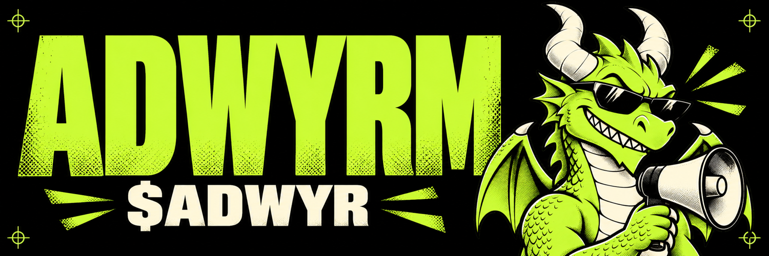 Adwyrm and ADWYR lettering alongside the advertising dragon